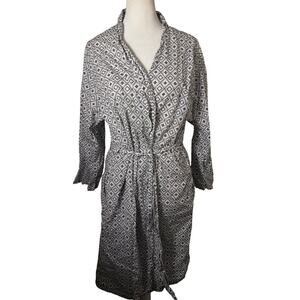 The Cat's Pajamas Pima Cotton Peru Robe With Belt Size S/M